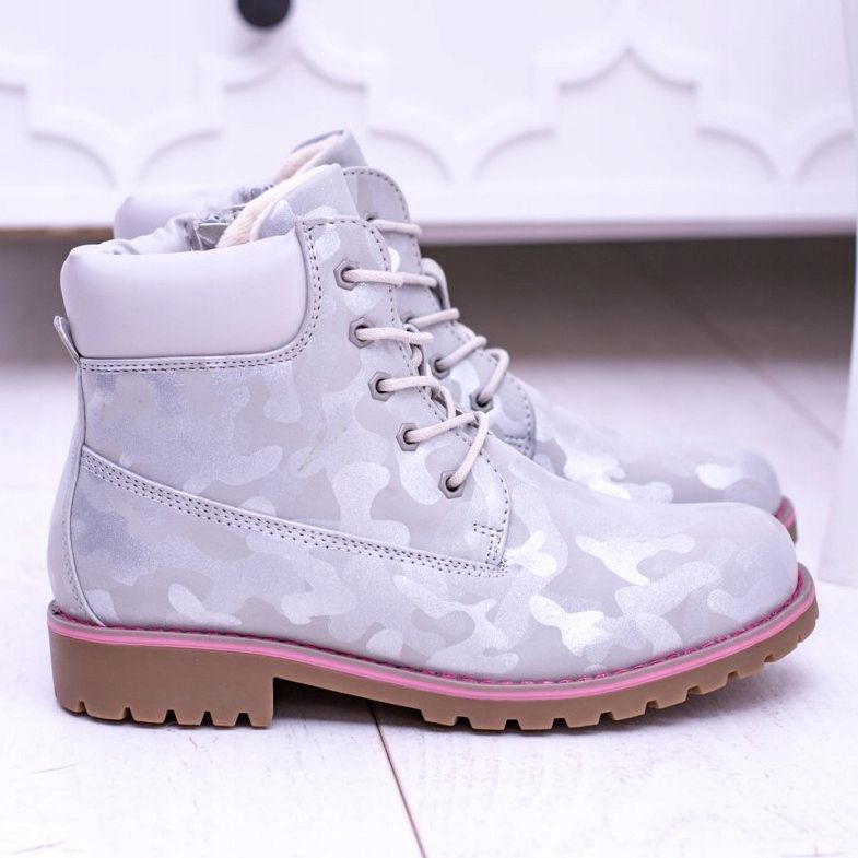 EVE Dječje sive tople čizme za mlade Trappers MoroStyle siva 2