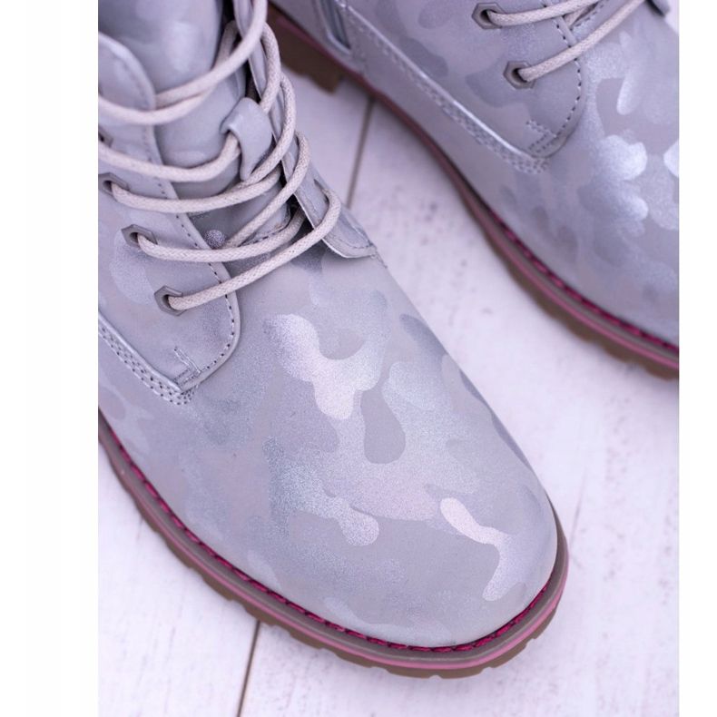 EVE Dječje sive tople čizme za mlade Trappers MoroStyle siva 1