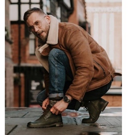 Neex Maslene Kožne Muške Tople Čizme Kobe zelena 1