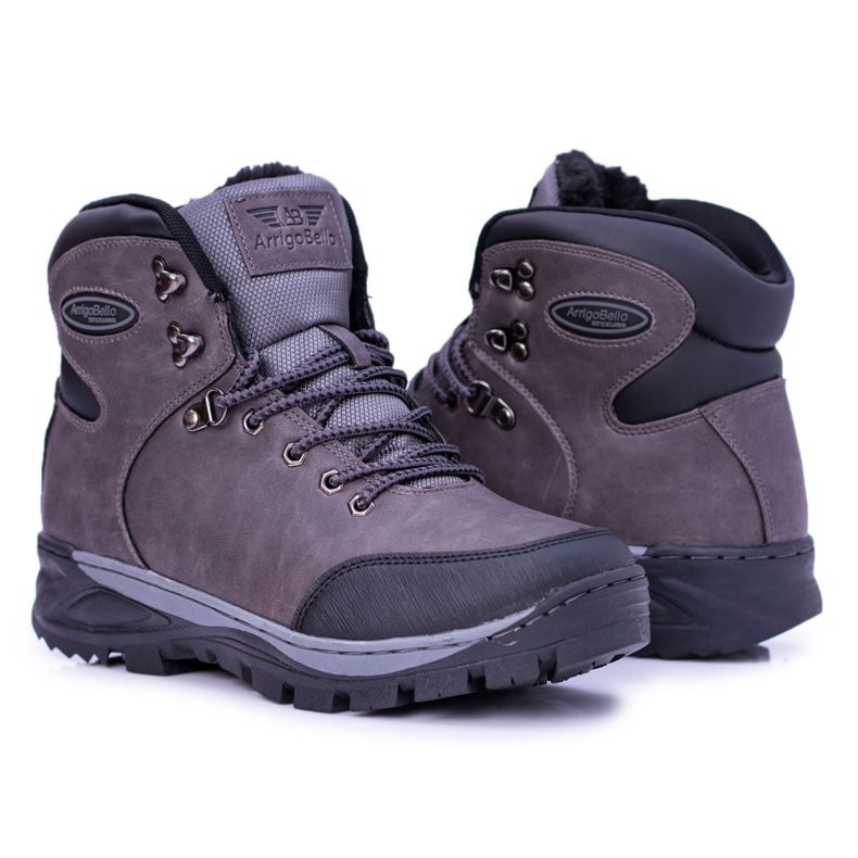 Ax Boxing Slušajte muške cipele za treking s toplim krznom siva 1