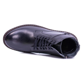 Iguana Muške crne kožne tople čizme Devenor crno 1