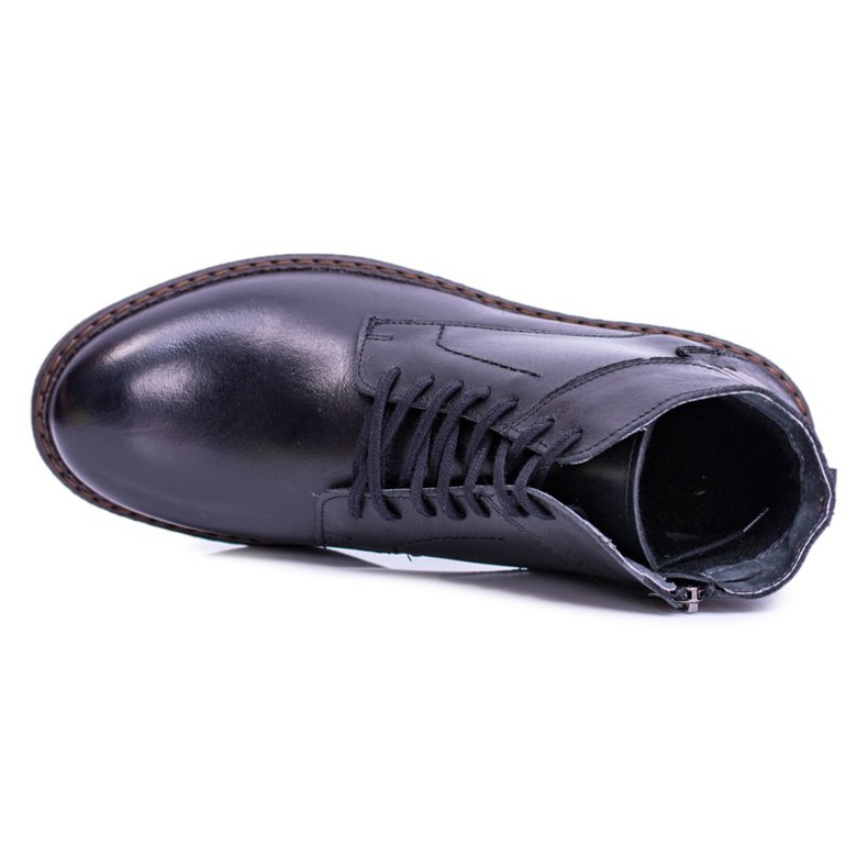 Iguana Muške crne kožne tople čizme Devenor crna 1