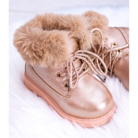 Tople dječje čizme Trappers Pink Gold Phobos ružičasta ružičasta 2