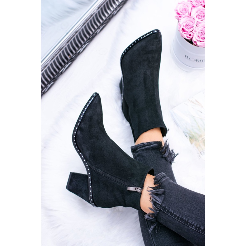 Deoni Ženske kožne čizme s patentnim zatvaračem Crna Sonoma 1