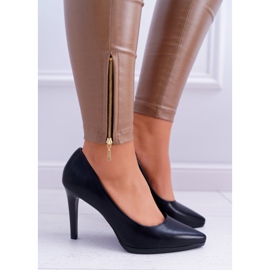 Ženske pumpe Stilettos Sergio Leone Matte Black Misawu crno 1