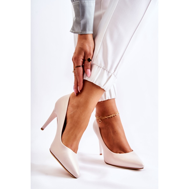 Sergio Leone biserne pumpe Stilettos Bež Feliciana 2