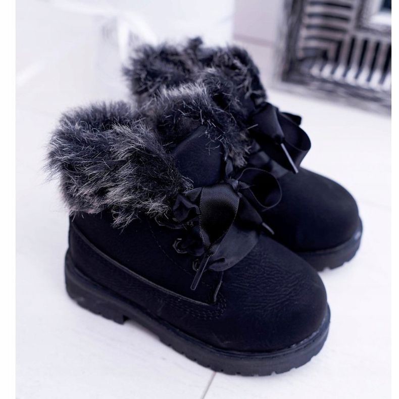 FRROCK Dječje crne tople čizme Fobos crna 1