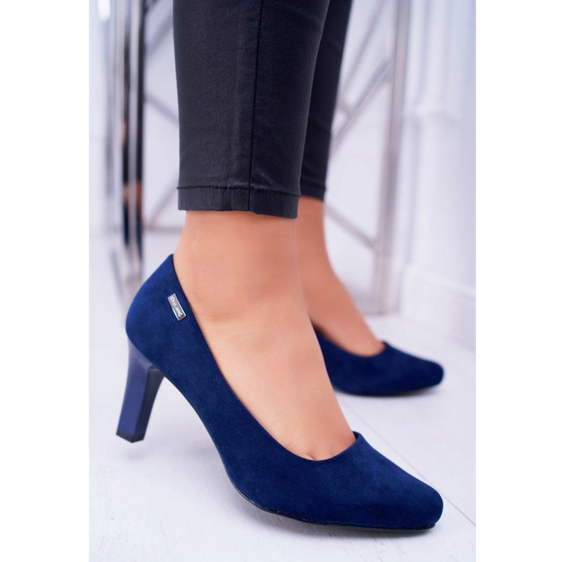 Ženske pumpe Sergio Leone Navy Blue Suede Orsola mornarsko plava 1