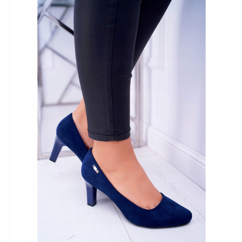 Ženske pumpe Sergio Leone Navy Blue Suede Orsola mornarsko plava 2