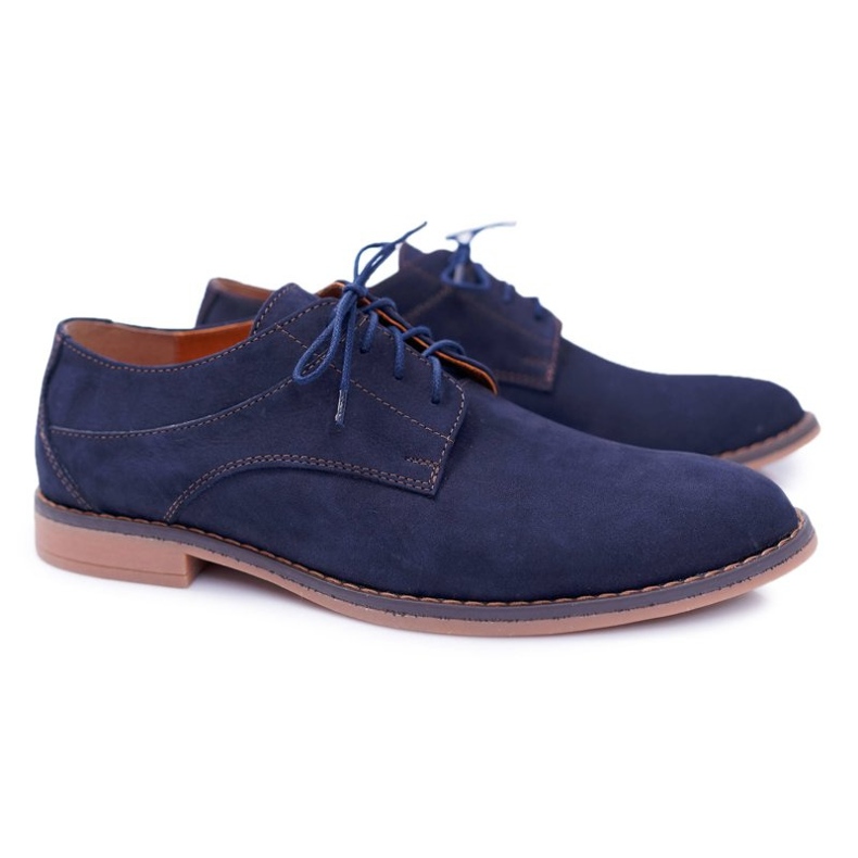 Bednarek Polish Shoes Muški brogovi Bednarek Nubuck Navy Atletos plava 1
