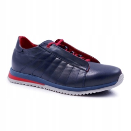 Bednarek Polish Shoes Muške cipele Bednarek Sportske kožne cipele Navy Blue Geos tamnoplava 1