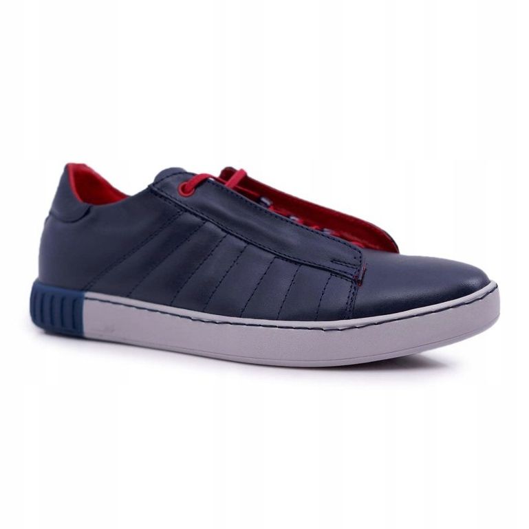 Bednarek Polish Shoes Muške sportske kožne cipele Bednarek bez mrežice Navy Blue Geos mornarsko plava 1
