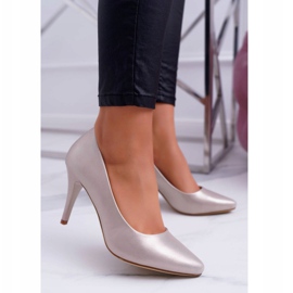 Ženske štikle Sergio Leone 1399 Golden Greca zlatni 1