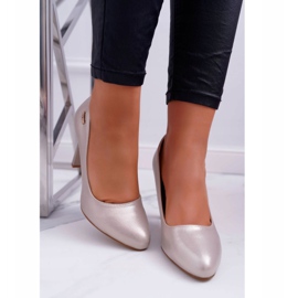 Ženske pumpe na petu Sergio Leone 1457 Golden Campbell zlatni 2