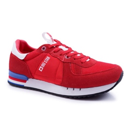Muške sportske cipele Big Star Suede Leather Red DD174322 crvena 2