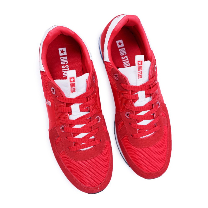 Muške sportske cipele Big Star Suede Leather Red DD174322 crvena 1