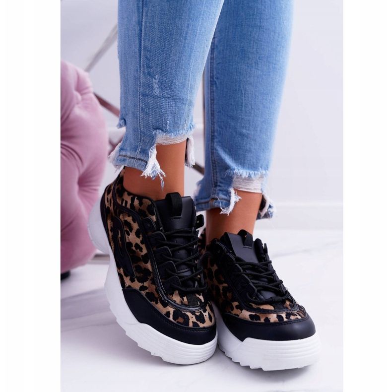 NFR Ženske sportske crne cipele Leopard Faqundo smeđa crna višebojan 2