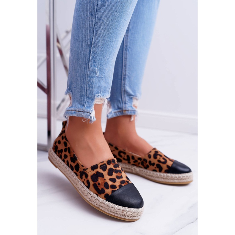 NFR Ženske espadrile Leopard Flaty smeđa 1
