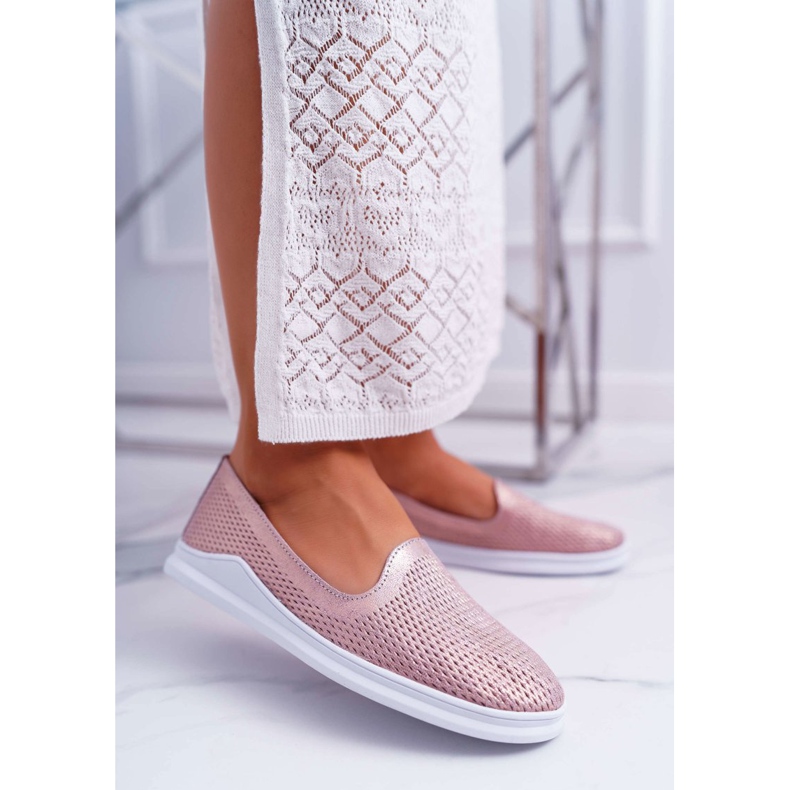 S.Barski Ženske pantalone s kožom Slip-On Lordsy Pink Lordi ružičasta 1