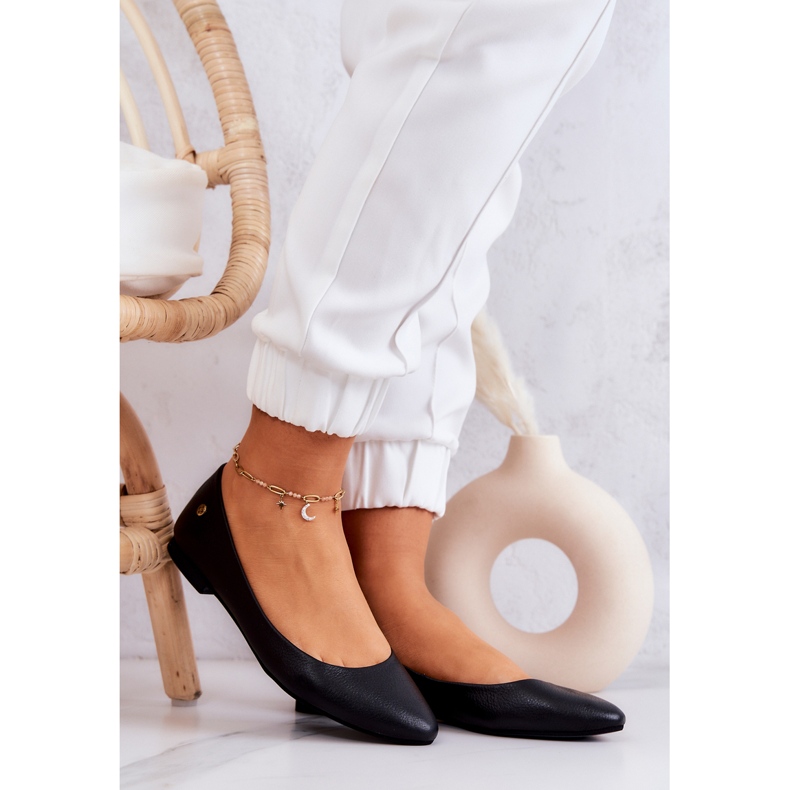 Maciejka Kožne Crne Ženske Balerine 04100 crna 1