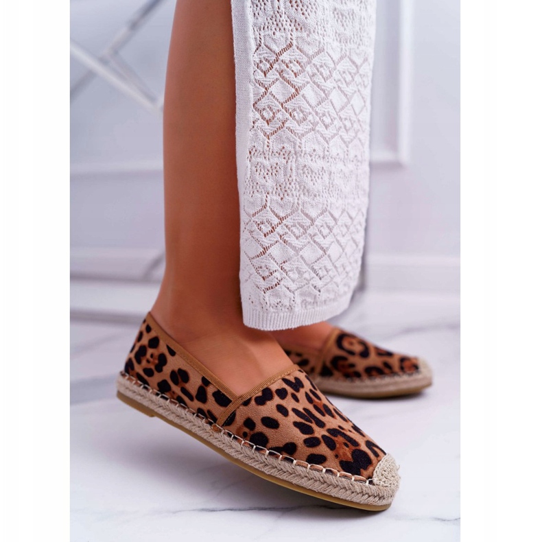 NFR Ženske espadrile antilop koža Leopard džungla smeđa 1