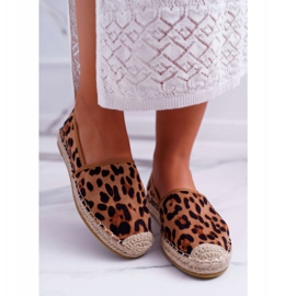 NFR Ženske espadrile antilop koža Leopard džungla smeđa 2