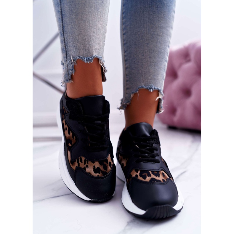 FRJ Ženske sportske cipele Black Leopard Mezeno crna 2