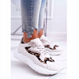 FJ1 Ženske sportske cipele Bež Leopard Mezeno bijela smeđa 1