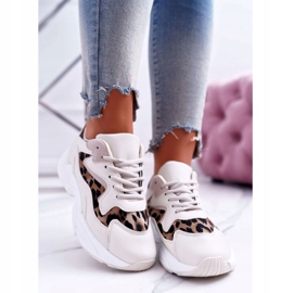 FJ1 Ženske sportske cipele Bež Leopard Mezeno bijela smeđa 2