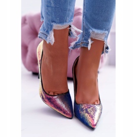 PS1 Ženske štikle Iridescent sa šljokicama CrazyStuff crna 2