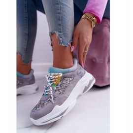 FC1 Ženske sportske cipele Cabana s visokim potplatom siva 1