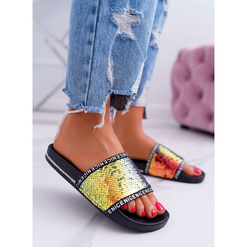 SEA Ženske papuče Zlatne Iridescent Nice zlatni 2