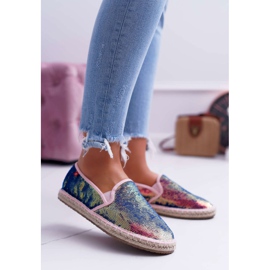 Ženske espadrile Big Star Iridescent Sequins DD274A164 tamnoplava 1