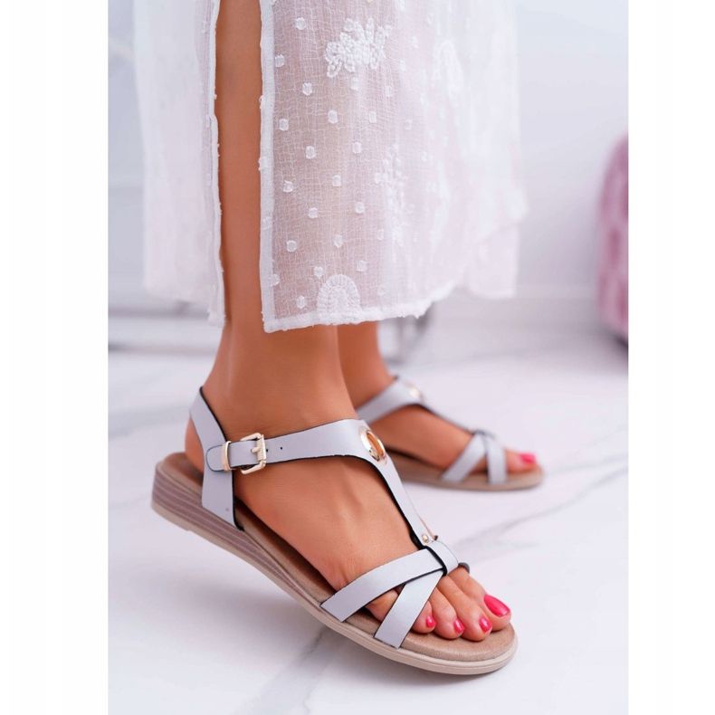 Ženske sandale ravno siva S.Barski Brimnes 1