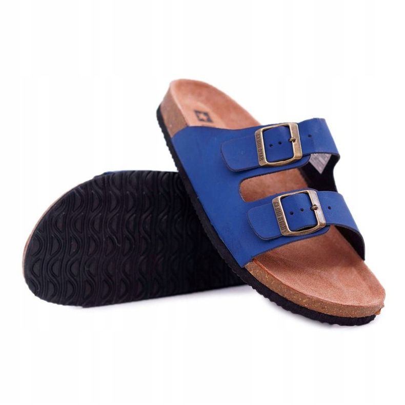 Muške papuče sa kopčama Big Star Navy Blue DD174604 mornarsko plava 1