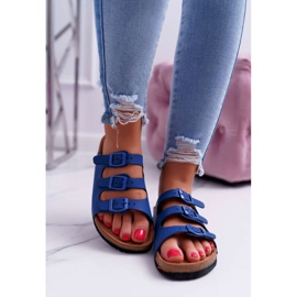 Ženske tamnoplave papuče Big Star DD274140 tamnoplava 2