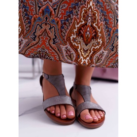 Ženske sandale ravne Sergio Leone SK020 Siva Magra 2