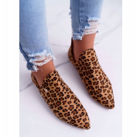 Lu Boo čizme s izrezima Leopard Chelsea smeđa 3