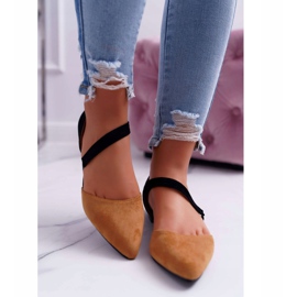 Lu Boo balerina u Spitz Camel Carana Suede smeđa 2