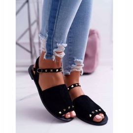 Ženske sandale Lu Boo Suede Black Silena crna 2