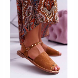 Ženske sandale Lu Boo Suede Camel Silena smeđa 1