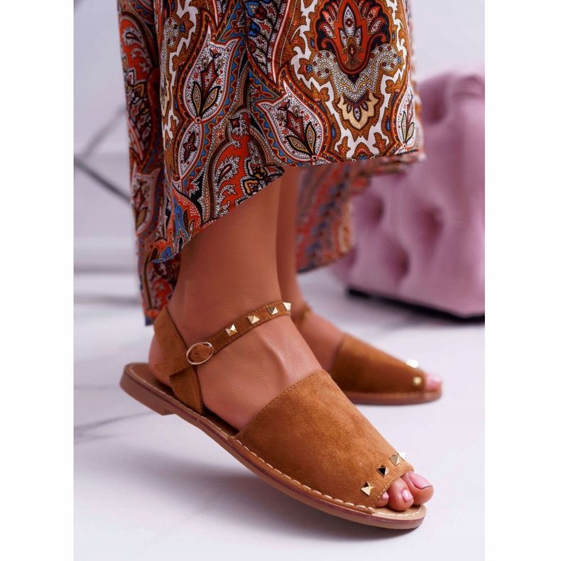 Ženske sandale Lu Boo Suede Camel Silena smeđa 1