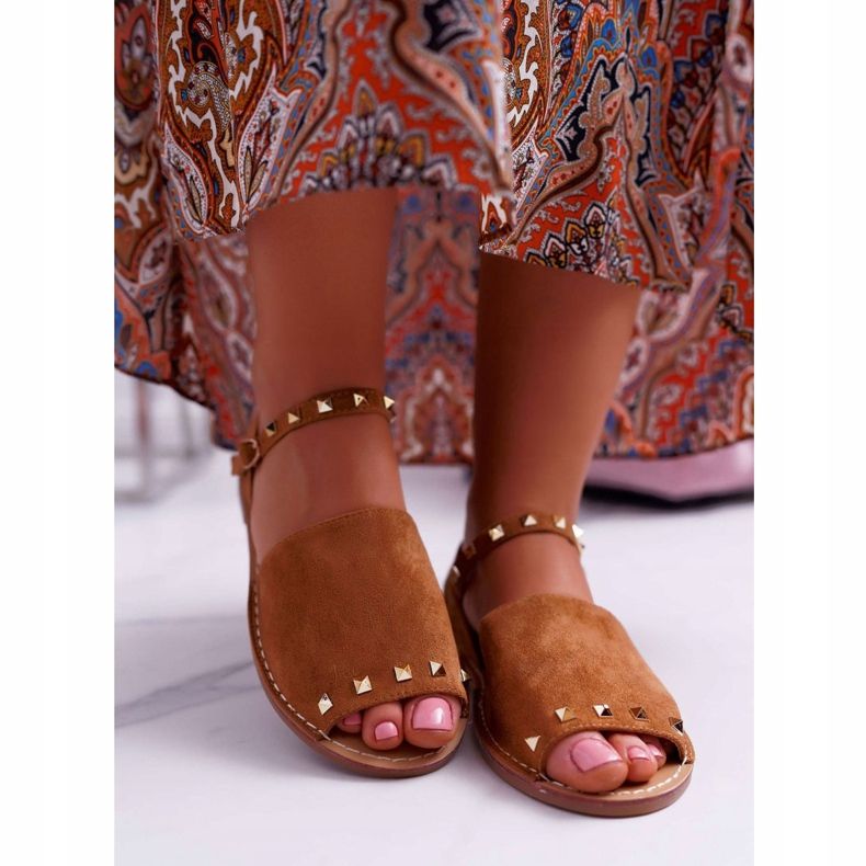 Ženske sandale Lu Boo Suede Camel Silena smeđa 2