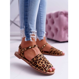 Ženske sandale Lu Boo Suede Leopard Silena smeđa 1