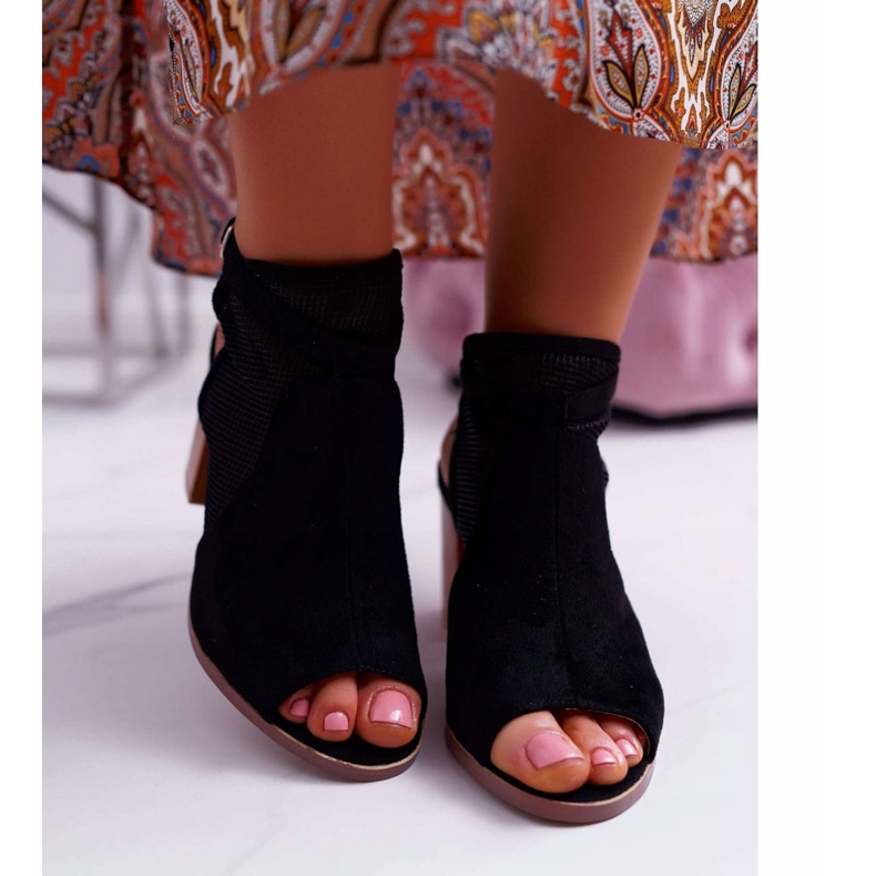 EVE Ženske sandale Suede Black Thido crno 2