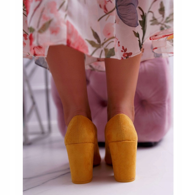 PS1 Ženske pumpe na antilop žuti Neshka žuta boja 2