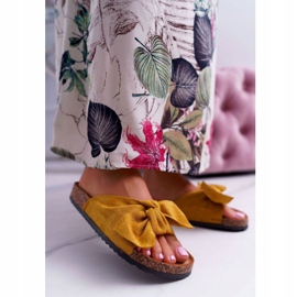 BUGO Ženske papuče s mašnom žuti Randy žuta boja 1