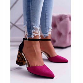 PS1 Ženske pumpe na peti Leopard Fuchsia Ferri smeđa crno ružičasta raznobojna 1