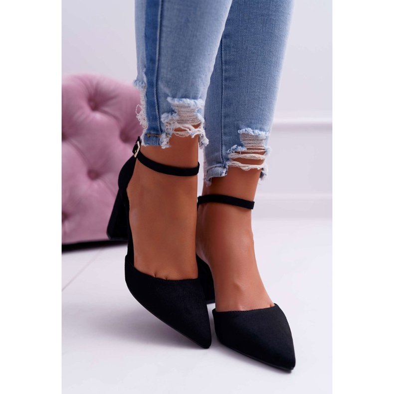 FRBS Ženske pumpe na petu Crna Grette 2