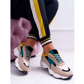 NFR Ženske sportske cipele Suede Green Green Yellow Lizalica višebojan zelena žuta boja 1